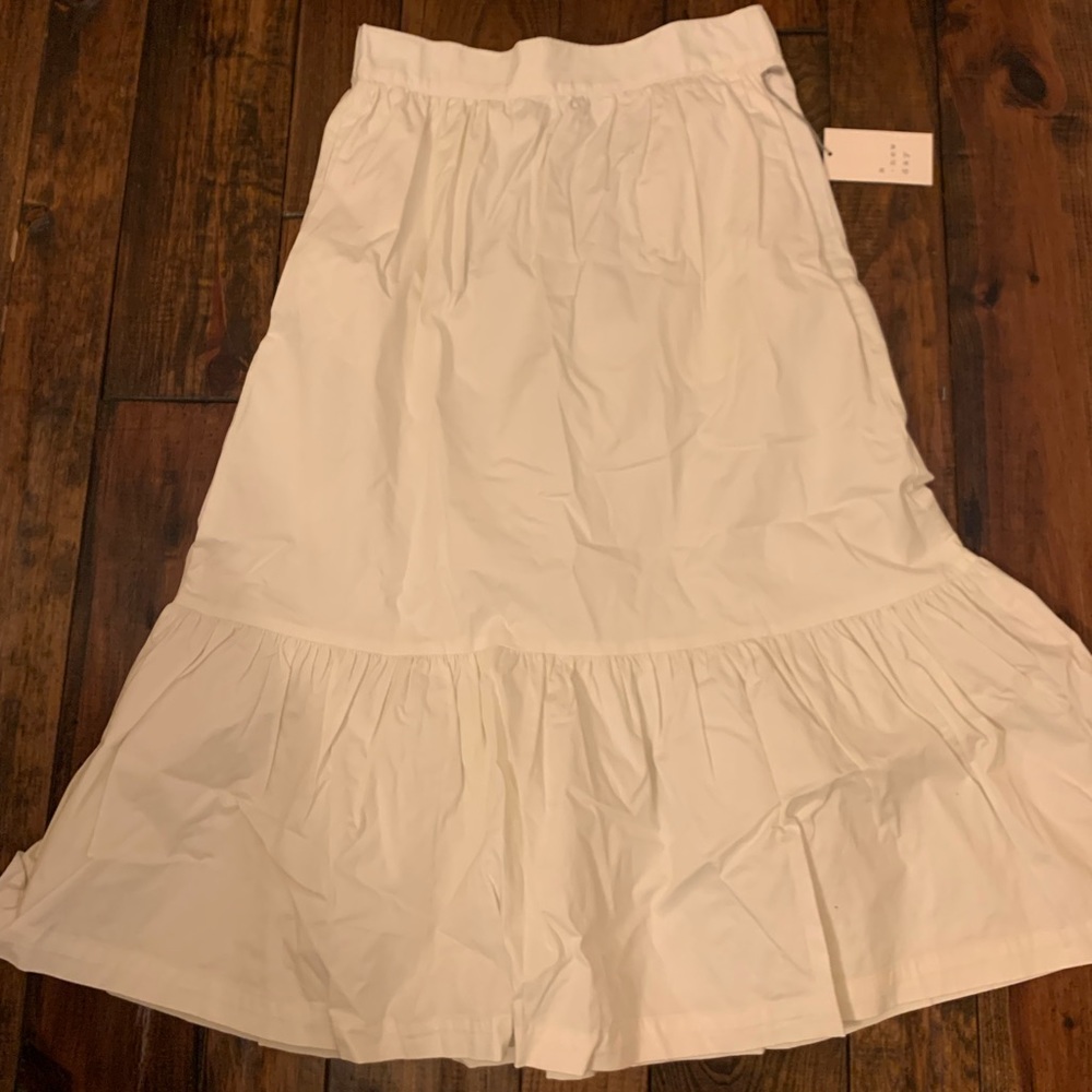 A New Day tiered midi a-line skirt